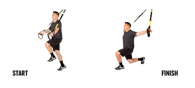 forward lunge with chest stretch